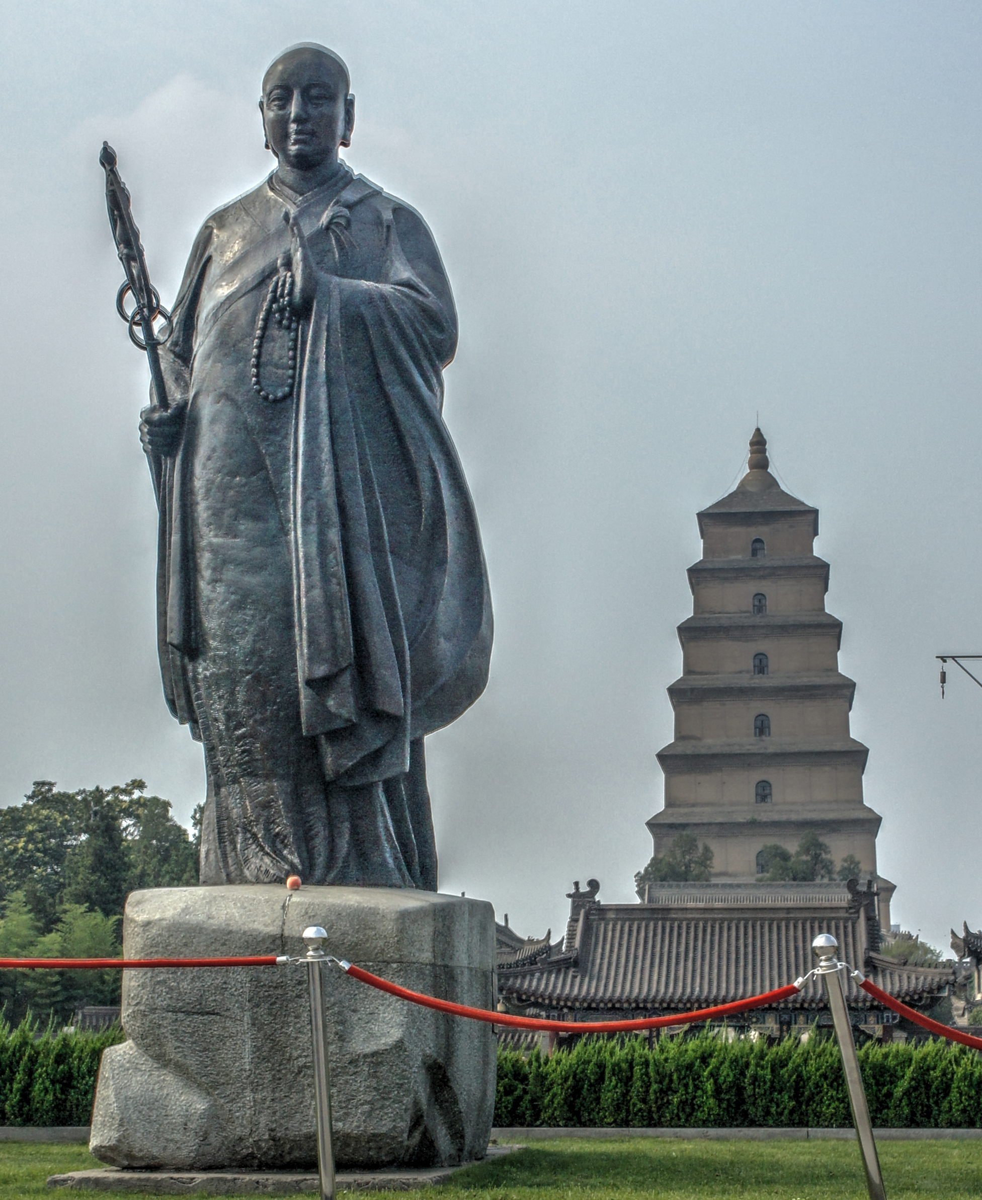 Xuanzang and the Great Wild Goose Pagoda (Xi'an)